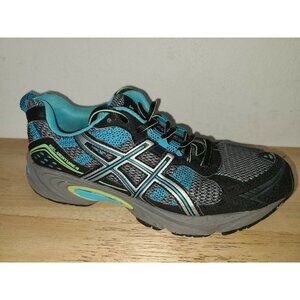 Asics Women's Gel-Venture 4 T383N Gray Blue Black Running Shoes size 7